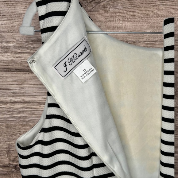J. Howard Striped Sleeveless Knee-Length Dress - Picture 4 of 5